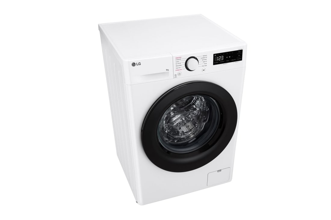 LG 9 kg Pyykinpesukone(Valkoinen) - Steam, Energialuokka A, TurboWash360™, AI DD™, Smart Diagnosis™ , Top perspective view, F4Y5VYP6WY, thumbnail 8