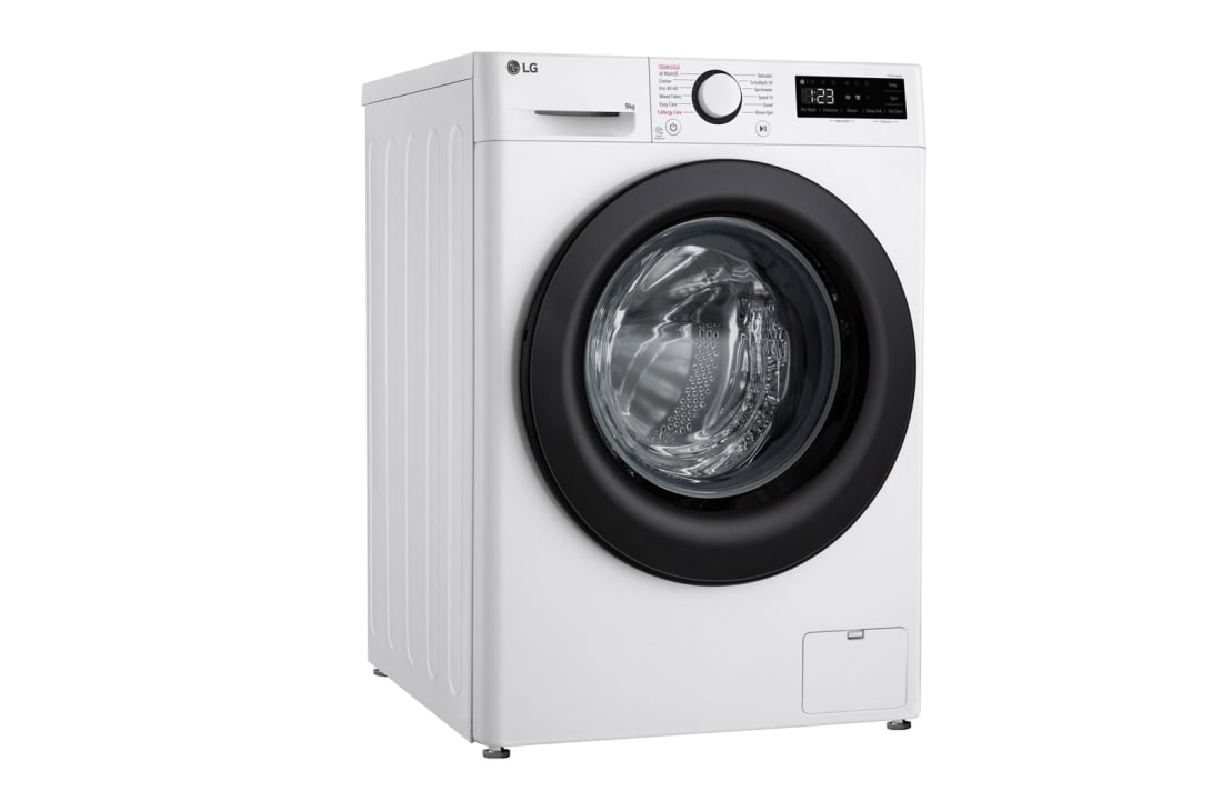LG 9 kg Pyykinpesukone(Valkoinen) - Steam, Energialuokka A, TurboWash360™, AI DD™, Smart Diagnosis™ , Right side view, F4Y5VYP6WY, thumbnail 10