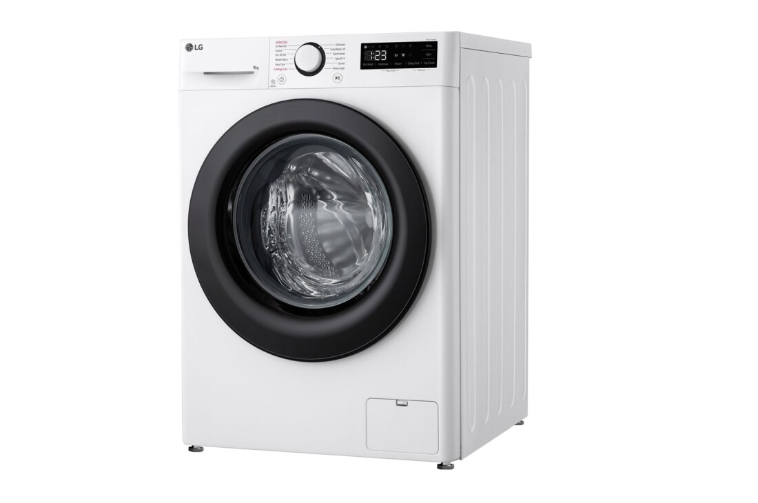 LG 9 kg Pyykinpesukone(Valkoinen) - Steam, Energialuokka A, TurboWash360™, AI DD™, Smart Diagnosis™ , Left side view, F4Y5VYP6WY, thumbnail 12