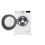 LG 9 kg Pyykinpesukone(Valkoinen) - Steam, Energialuokka A, TurboWash360™, AI DD™, Smart Diagnosis™ , Front view with door open, F4Y5VYP6WY, thumbnail 2