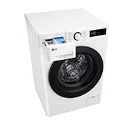 LG 9 kg Pyykinpesukone(Valkoinen) - Steam, Energialuokka A, TurboWash360™, AI DD™, Smart Diagnosis™ , Top perspective view with detergent port open, F4Y5VYP6WY, thumbnail 9