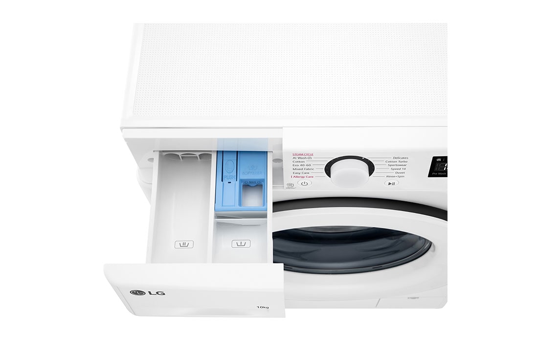 LG 10 kg Pyykinpesukone(Valkoinen) - Steam, Energialuokka A, AI DD™, Smart Diagnosis™&nbsp;, TopDraweropen, F4Y5RYP3W, thumbnail 5