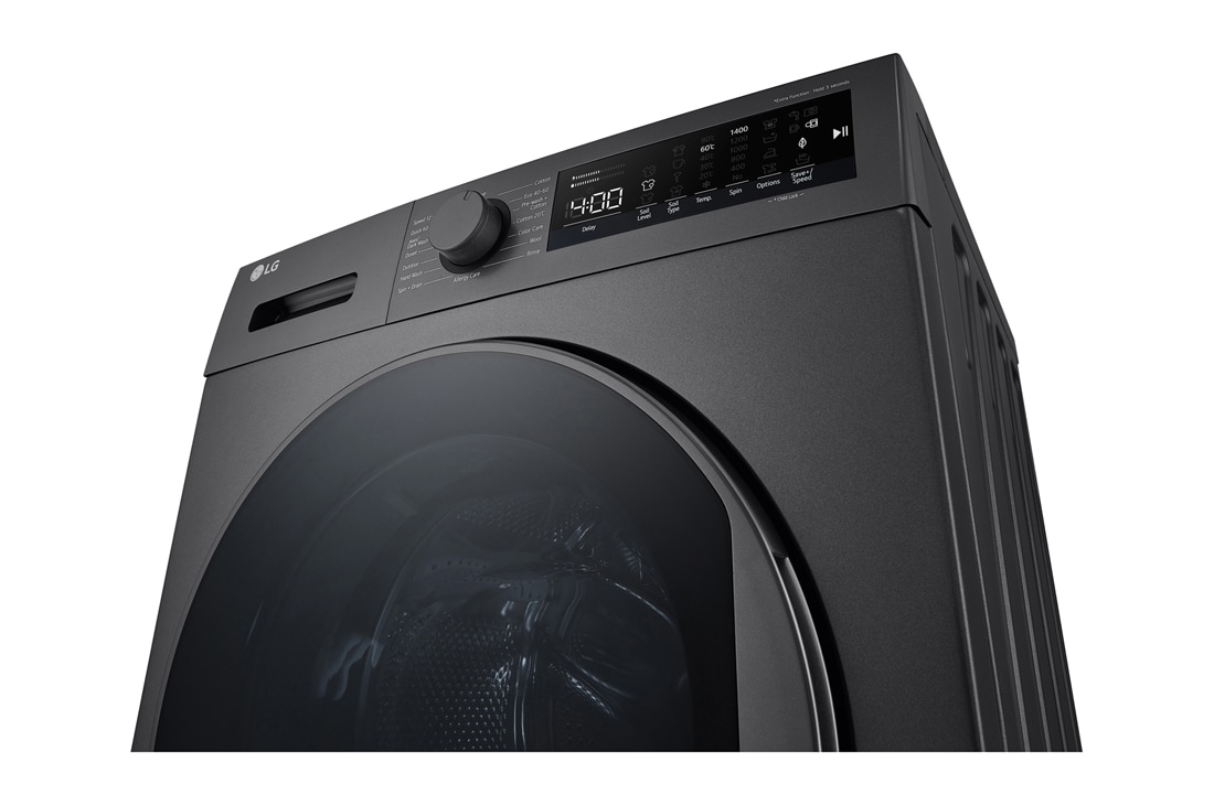 LG 9kg Pyykinpesukone(Musta), Energialuokka A, Steam™, F4T2VYM1S, F4T2VYM1S, thumbnail 4