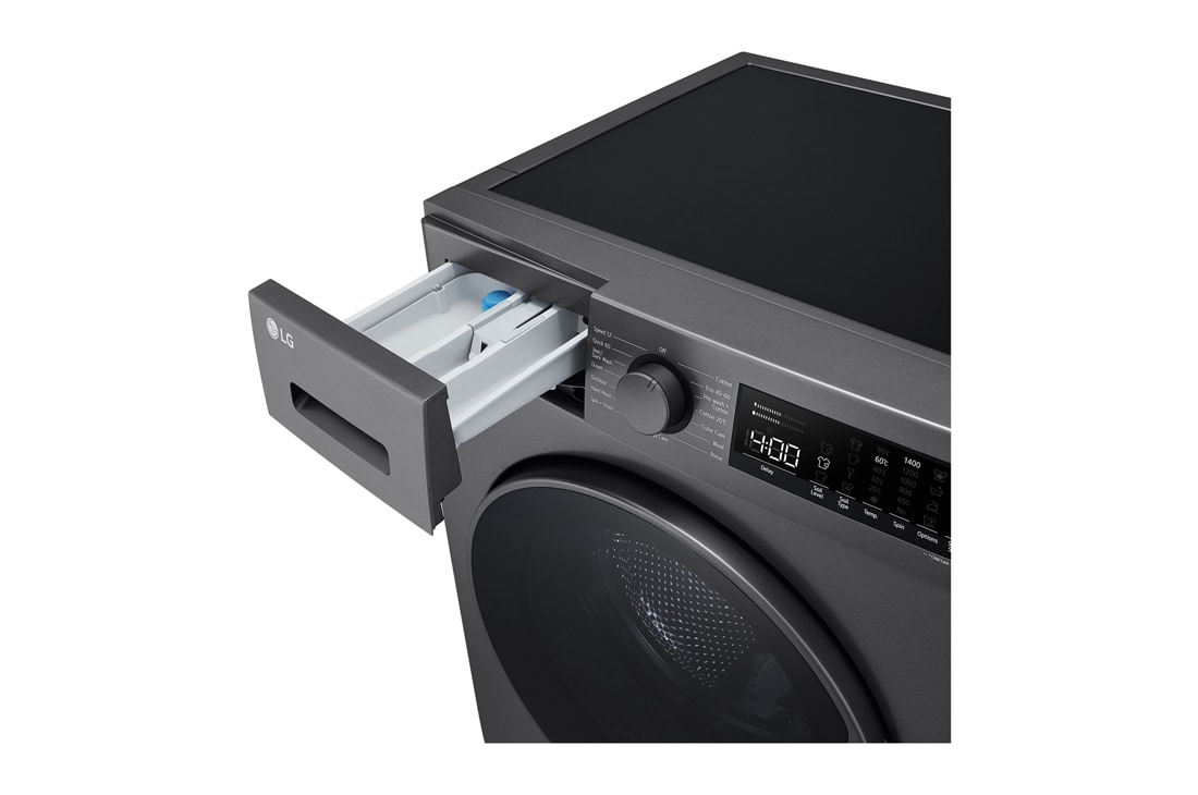 LG 9kg Pyykinpesukone(Musta), Energialuokka A, Steam™, F4T2VYM1S, F4T2VYM1S, thumbnail 5