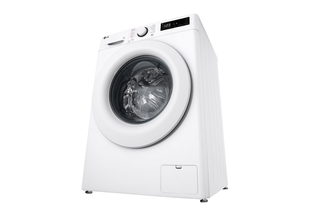 LG 9 kg Pyykinpesukone(Valkoinen) - Steam, Energialuokka A, AI DD™, Smart Diagnosis™, Right perspective, P4Y5VYW3W, thumbnail 11