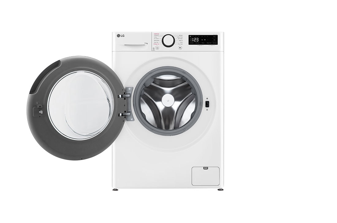LG 11 kg Pyykinpesukone(Valkoinen) - Steam, Energialuokka A, AI DD™, Smart Diagnosis™, Front door open, F4Y5EYP6W, thumbnail 2
