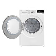 LG 9-kg DUAL Inverter Heat Pump™ Eco-Hybridikuivain Lämpöpumpputekniikalla , Näkymä edestä auki vasemmalla puolella, RH90V5AV7N, thumbnail 2