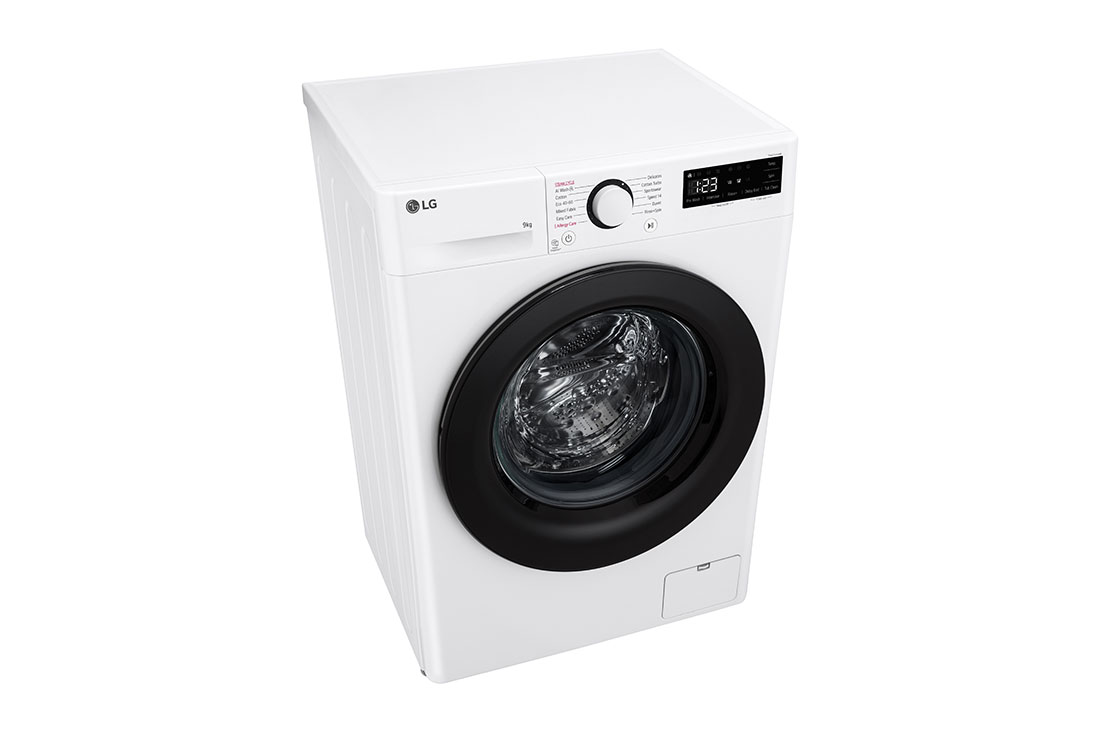 LG Slim 9 kg Pyykinpesukone(Valkoinen) - Steam, Energialuokka A, AI DD™,  Smart Diagnosis™, 47,5cm syvyys, Top persppective, F2Y5FYP6W, thumbnail 9