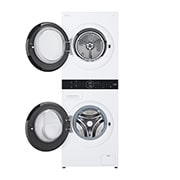 LG 12 kg / 10 kg WashTower(Valkoinen) - Energialuokka A/C, Steam, TurboWash™360, AI DD™, Dual Inverter Heatpump™, FrontOpen, WT1210WWF, thumbnail 3