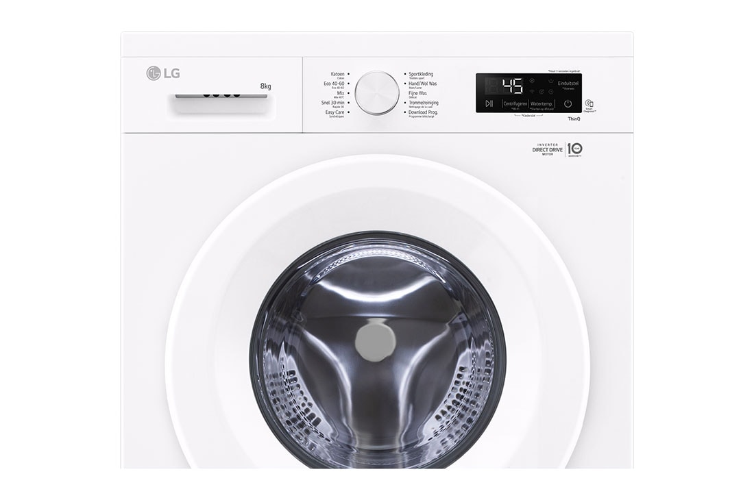LG 8 kg Pyykinpesukone(Essence White) - Steam, Energialuokka A, 6 Motion DD, Smart Diagnosis™ kanssa Wi-Fi, right side view, F4X1008NWH, thumbnail 5