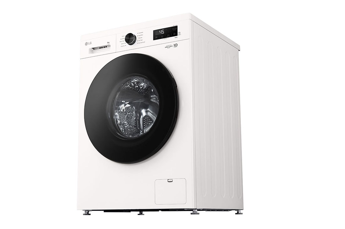 LG 9 kg Pyykinpesukone(Essence White) - Steam, Energialuokka A, 6 Motion DD, Smart Diagnosis™ kanssa Wi-Fi, left side view, F4X1009NWB, thumbnail 7
