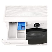 LG 9 kg Pyykinpesukone(Essence White) - Steam, Energialuokka A, 6 Motion DD, Smart Diagnosis™ kanssa Wi-Fi, side door open view, F4X1009NWB, thumbnail 6
