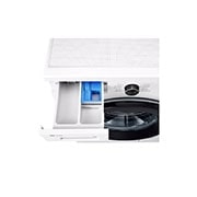 LG 9 kg Pyykinpesukone(Essence White) - Energialuokka A,, 6 Motion DD, Smart Diagnosis™ kanssa Wi-Fi, side door open view, F4X1009NWH, thumbnail 6