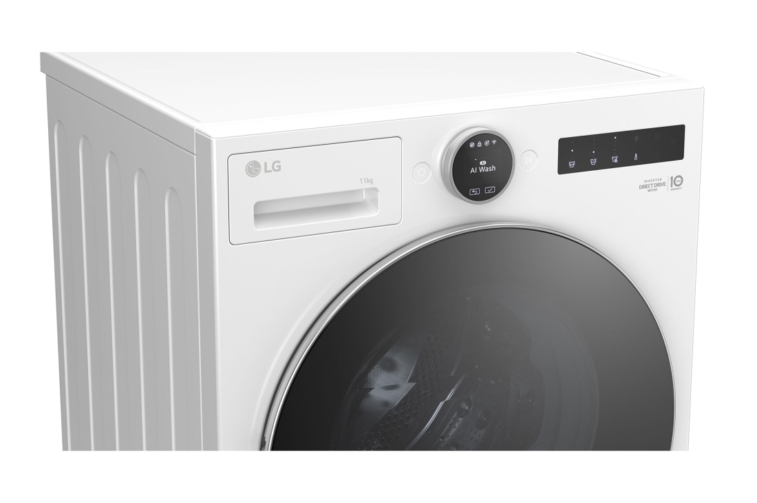 LG 11 kg Pyykinpesukone(Essence White) - Energialuokka A, LCD-paneelilla, TurboWash360™, AI DD™, Smart Diagnosis™ kanssa Wi-Fi, display, F4X7011TWS, thumbnail 4