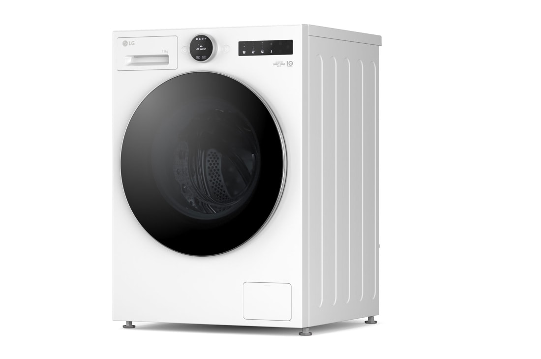 LG 11 kg Pyykinpesukone(Essence White) - Energialuokka A, LCD-paneelilla, TurboWash360™, AI DD™, Smart Diagnosis™ kanssa Wi-Fi, left side, F4X7011TWS, thumbnail 7