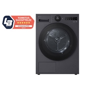 LG 9 kg Kuivausrumpu(Essence Black) - Energialuokka A+++, LCD-paneelilla, DUAL Inverter Heat Pump™, Smart Diagnosis™ kanssa Wi-Fi, front view, RHX7009TBB, thumbnail 1