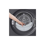 LG 9 kg Kuivausrumpu(Essence Black) - Energialuokka A+++, LCD-paneelilla, DUAL Inverter Heat Pump™, Smart Diagnosis™ kanssa Wi-Fi, FilterHand, RHX7009TBB, thumbnail 7