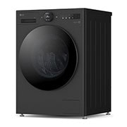 LG  11 kg Pyykinpesukone(Essence Black) - Energialuokka A, LCD-paneelilla, TurboWash360™, AI DD™, Smart Diagnosis™ kanssa Wi-Fi, left top perspective view, F4X7011TBB, thumbnail 8