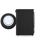 LG  11 kg Pyykinpesukone(Essence Black) - Energialuokka A, LCD-paneelilla, TurboWash360™, AI DD™, Smart Diagnosis™ kanssa Wi-Fi, Side view with open door, F4X7011TBB, thumbnail 12