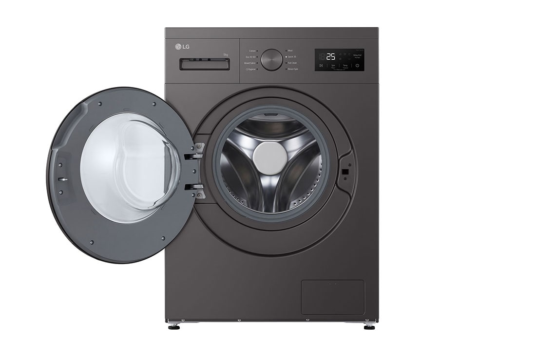 LG  9 kg Pyykinpesukone(Dark Silver) - Steam, Energialuokka A, F4A1009NDK, thumbnail 3