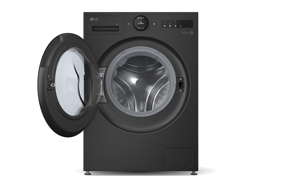 LG 9 kg Pyykinpesukone(Essence Black) - Energialuokka A, LCD-paneelilla, TurboWash360™, AI DD™, Smart Diagnosis™ kanssa Wi-Fi, Drum, F4X7009TBB, thumbnail 3