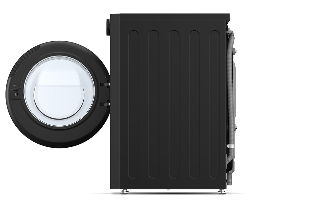 LG 9 kg Pyykinpesukone(Essence Black) - Energialuokka A, LCD-paneelilla, TurboWash360™, AI DD™, Smart Diagnosis™ kanssa Wi-Fi, Back view, F4X7009TBB, thumbnail 14