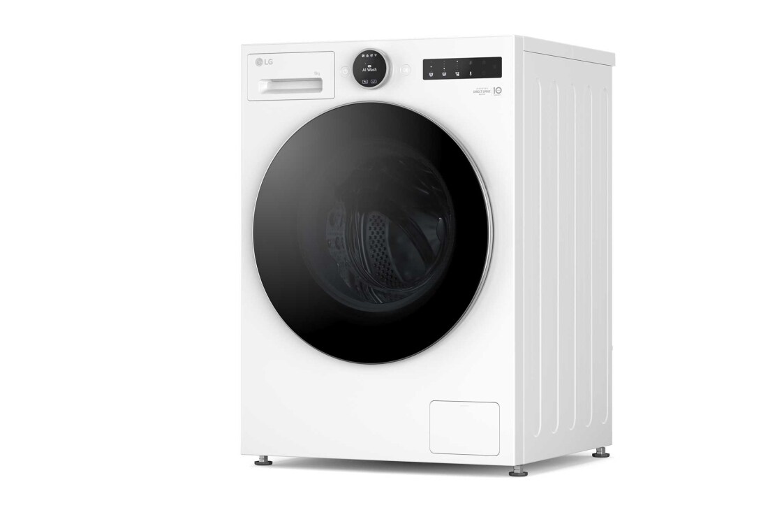 LG 9 kg Pyykinpesukone(Essence White) - Energialuokka A, LCD-paneelilla, Auto Dose, TurboWash360™, AI DD™, Smart Diagnosis™ kanssa Wi-Fi, Right View, F4X7509TWS, thumbnail 12