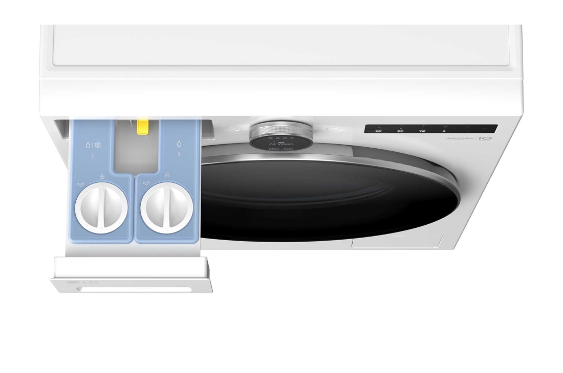 LG 9 kg Pyykinpesukone(Essence White) - Energialuokka A, LCD-paneelilla, Auto Dose, TurboWash360™, AI DD™, Smart Diagnosis™ kanssa Wi-Fi, Detergent Drawer View, F4X7509TWS, thumbnail 9