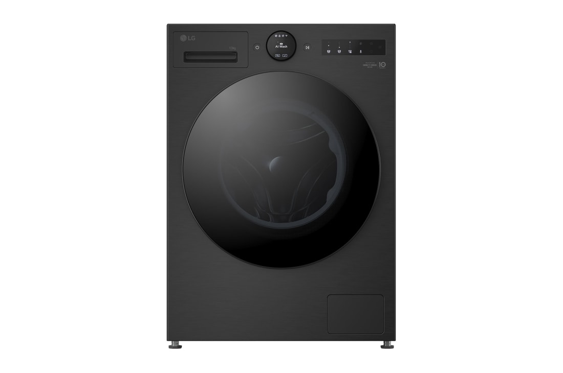 LG 9 kg Pyykinpesukone(Essence Black) - Energialuokka A, LCD-paneelilla, Auto Dose, TurboWash360™, AI DD™, Smart Diagnosis™ kanssa Wi-Fi, Front view, F4X7509TBB, thumbnail 3