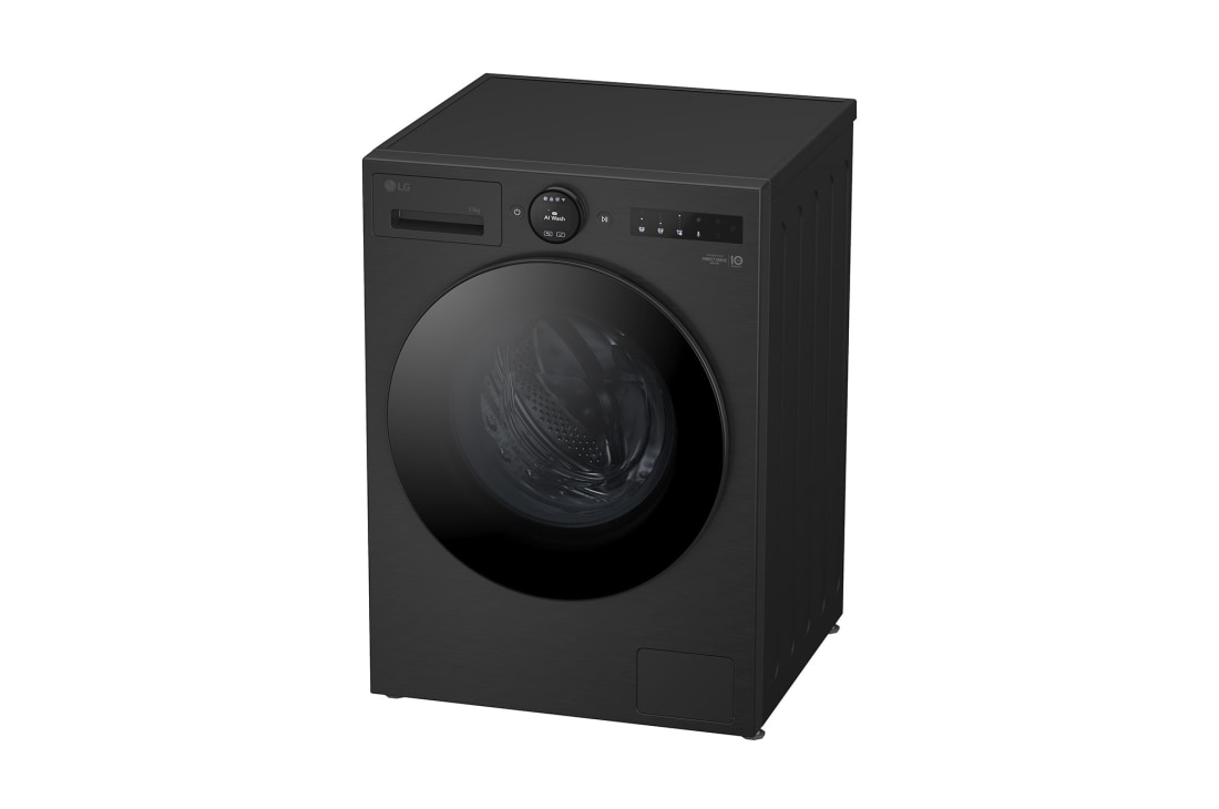 LG 9 kg Pyykinpesukone(Essence Black) - Energialuokka A, LCD-paneelilla, Auto Dose, TurboWash360™, AI DD™, Smart Diagnosis™ kanssa Wi-Fi, Top left view, F4X7509TBB, thumbnail 13