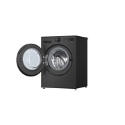 LG 9 kg Pyykinpesukone(Essence Black) - Energialuokka A, LCD-paneelilla, Auto Dose, TurboWash360™, AI DD™, Smart Diagnosis™ kanssa Wi-Fi, Left side view door open, F4X7509TBB, thumbnail 12