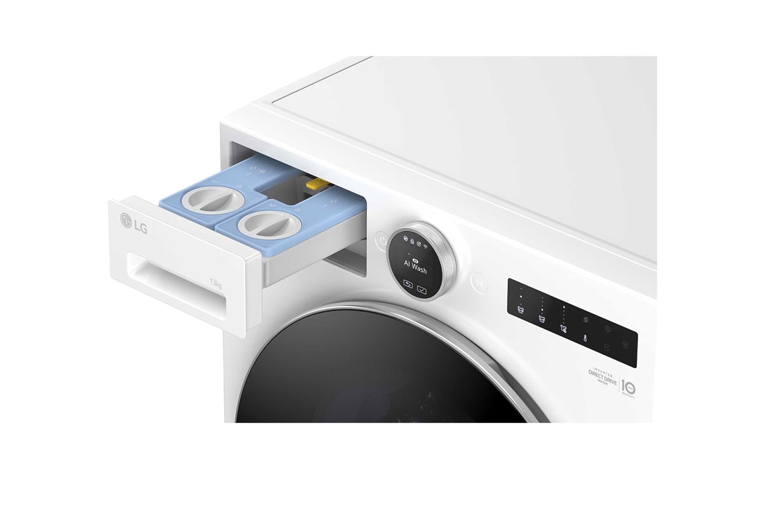 LG 13 kg Pyykinpesukone(Essence White) - Energialuokka A, LCD-paneelilla, Auto Dose, TurboWash360™, AI DD™, Smart Diagnosis™ kanssa Wi-Fi, PERSPECTIVE DRAW VIEW, F4X7513TWS, thumbnail 12