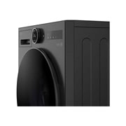 LG 13 kg Pyykinpesukone(Essence Black) - Energialuokka A, LCD-paneelilla, Auto Dose, TurboWash360™, AI DD™, Smart Diagnosis™ kanssa Wi-Fi, perspective side view, F4X7513TBB, thumbnail 11