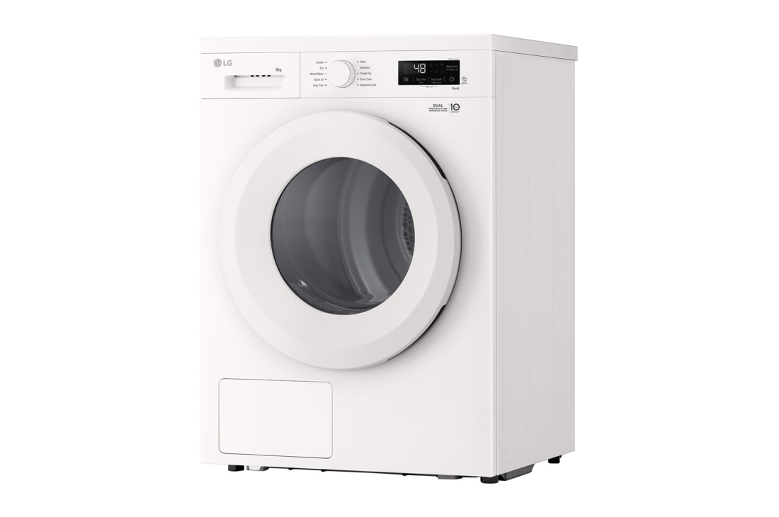 LG 9 kg Kuivausrumpu(Essence White) - Energialuokka  C/A+++, Heat Pump ja Smart Diagnosis™ kanssa Wi-Fi, Right view, RHX1009NWH, thumbnail 9