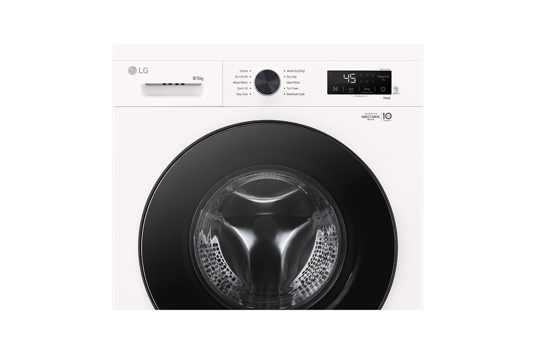 LG 13 kg Pyykinpesukone(Essence Black) - Energialuokka A, LCD-paneelilla, Auto Dose, TurboWash360™, AI DD™, Smart Diagnosis™ kanssa Wi-Fi, detail view, W4X1085NWB, thumbnail 7