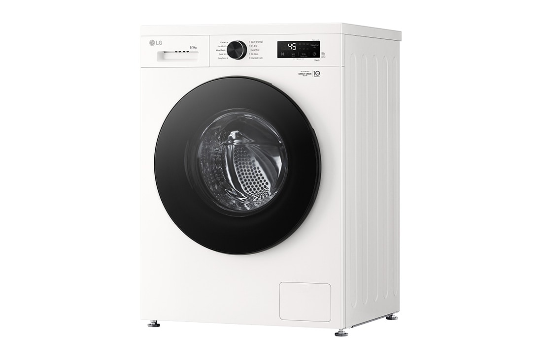 LG 13 kg Pyykinpesukone(Essence Black) - Energialuokka A, LCD-paneelilla, Auto Dose, TurboWash360™, AI DD™, Smart Diagnosis™ kanssa Wi-Fi, Side view, W4X1085NWB, thumbnail 9