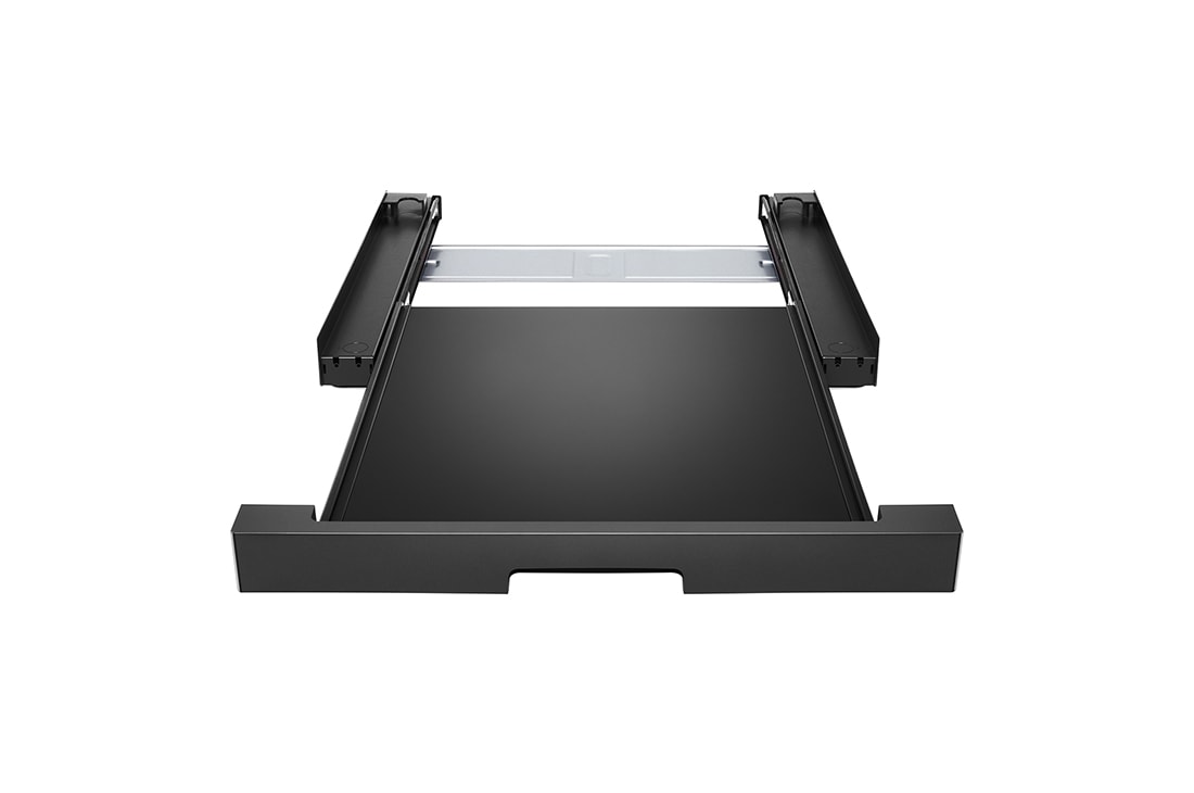 LG Ulosvedettävä taso välisarja F4X7/RHX7-pesukoneen ja -kuivausrummun pesutorni asennuksiin. - Essence Black, front view, DK2B, thumbnail 2