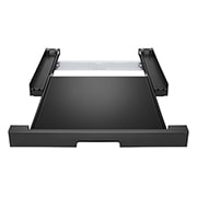 LG Ulosvedettävä taso välisarja F4X7/RHX7-pesukoneen ja -kuivausrummun pesutorni asennuksiin. - Essence Black, front view, DK2B, thumbnail 2