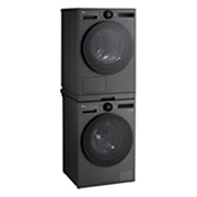 LG Ulosvedettävä taso välisarja F4X7/RHX7-pesukoneen ja -kuivausrummun pesutorni asennuksiin. - Essence Black, product view, DK2B, thumbnail 7