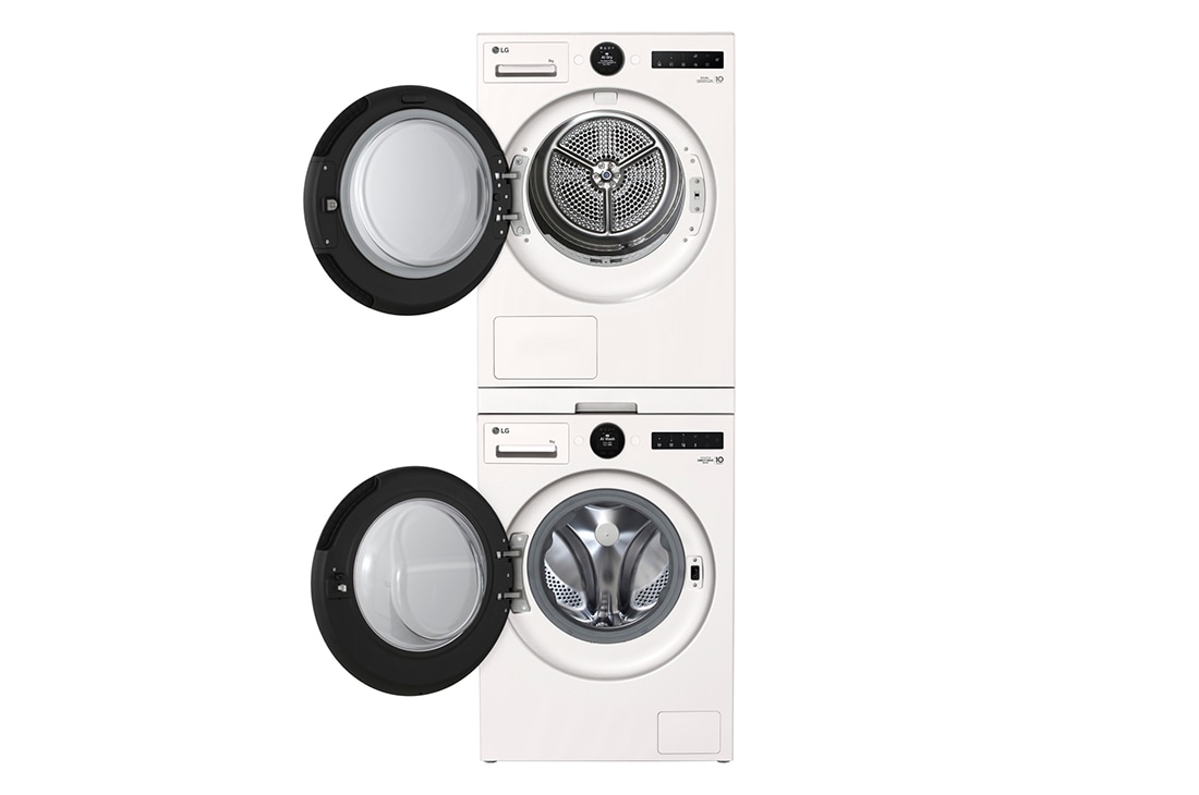 LG Ulosvedettävä taso välisarja  F4X7/RHX7-pesukoneen ja -kuivausrummun pesutorni asennuksiin. - Essence White, product view, DK2W, thumbnail 6