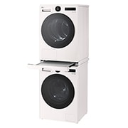 LG Ulosvedettävä taso välisarja  F4X7/RHX7-pesukoneen ja -kuivausrummun pesutorni asennuksiin. - Essence White, product view, DK2W, thumbnail 10
