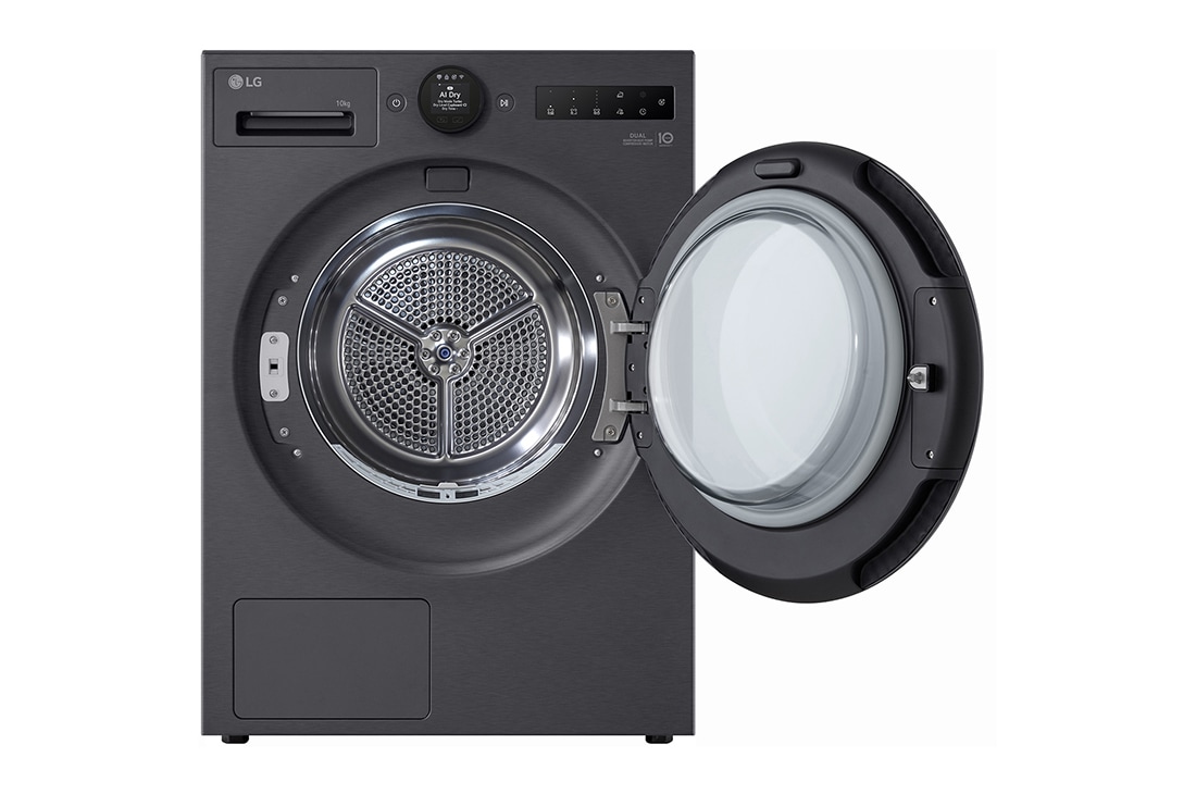 LG 10kg Kuivausrumpu(Essence Black) - Energialuokka c, LCD-paneelilla, DUAL Inverter Heat Pump™, Smart Diagnosis™ kanssa Wi-Fi, 10kg Kuivausrumpu(Essence Black) - Energialuokka c, LCD-paneelilla, DUAL Inverter Heat Pump™, Smart Diagnosis™ kanssa Wi-Fi, RHX7010TBB, thumbnail 2