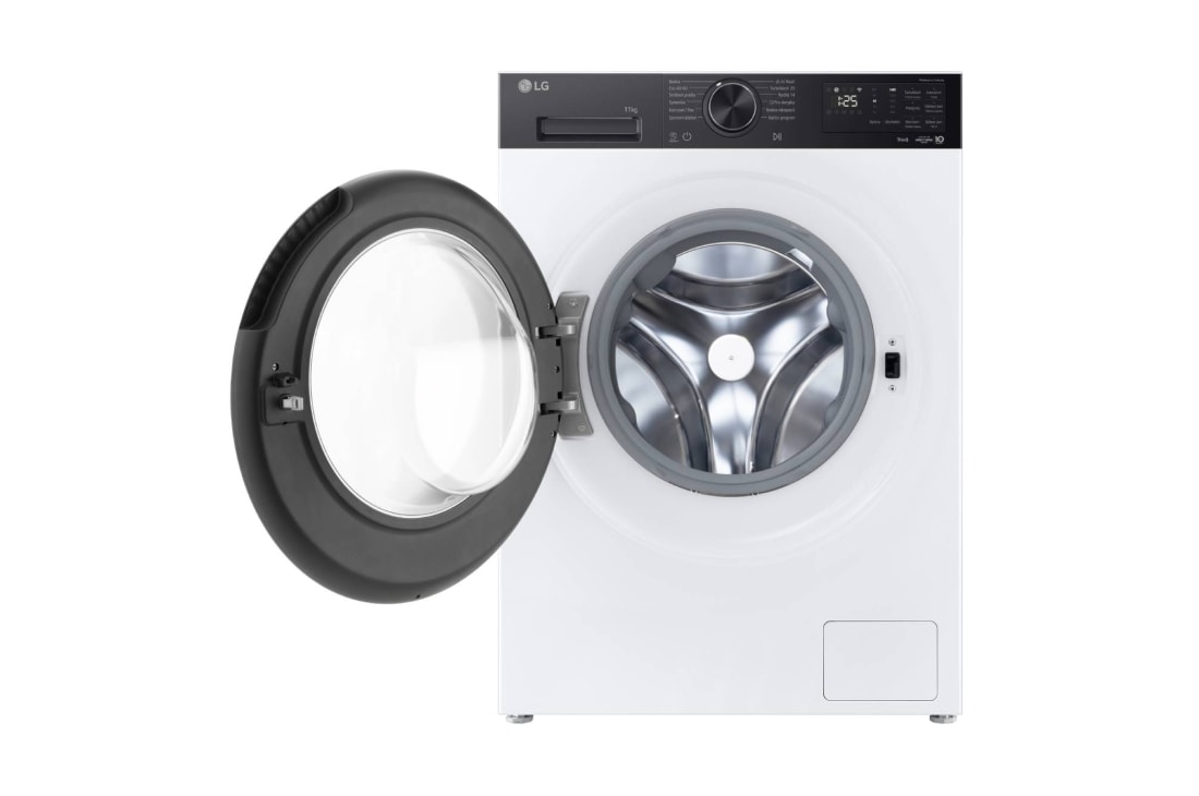 LG 11kg Pyykinpesukone (Valkoinen) | Energialuokka A, TurboWash™360, AI DD™, Smart Diagnosis™ ja Wi-Fi, LG 11kg Pyykinpesukone (Valkoinen) | Energialuokka A, TurboWash™360, AI DD™, Smart Diagnosis™ ja Wi-Fi, F4X5011TKB, thumbnail 2