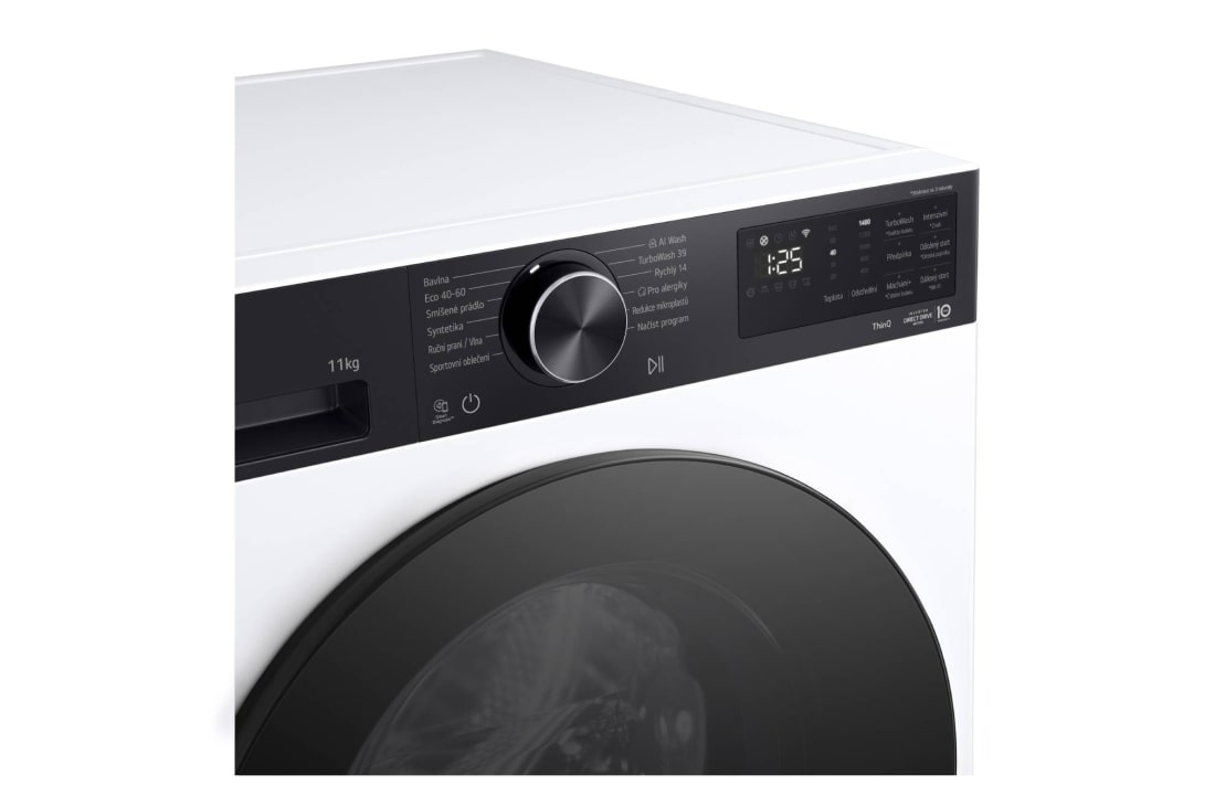 LG 11kg Pyykinpesukone (Valkoinen) | Energialuokka A, TurboWash™360, AI DD™, Smart Diagnosis™ ja Wi-Fi, LG 11kg Pyykinpesukone (Valkoinen) | Energialuokka A, TurboWash™360, AI DD™, Smart Diagnosis™ ja Wi-Fi, F4X5011TKB, thumbnail 4