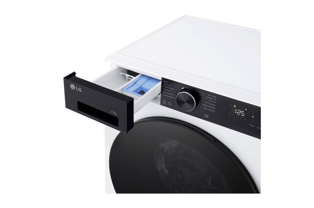 LG 11kg Pyykinpesukone (Valkoinen) | Energialuokka A, TurboWash™360, AI DD™, Smart Diagnosis™ ja Wi-Fi, LG 11kg Pyykinpesukone (Valkoinen) | Energialuokka A, TurboWash™360, AI DD™, Smart Diagnosis™ ja Wi-Fi, F4X5011TKB, thumbnail 5