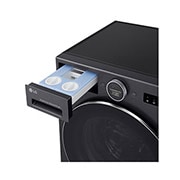 LG 11kg/6kg Kuivaava pesukone (Musta) | Energialuokka A/A, Steam+™, AI Wash™ 2.0, TurboWash™, Smart Diagnosis™ Wi-Fi-yhteydellä, Tässä uudessa LG:n pesukone-kuivausrummussa on suuri 11 kg:n pyykkikapasiteetti ja 6 kg:n kuivauskapasiteetti.Parhaan energialuokan A/A ansiosta sekä pesussa että kuivauksessa yhdistettynä uusiin omin, WHX9516TBC, thumbnail 5
