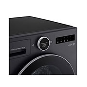 LG 11kg/6kg Kuivaava pesukone (Musta) | Energialuokka A/A, Steam+™, AI Wash™ 2.0, TurboWash™, Smart Diagnosis™ Wi-Fi-yhteydellä, Tässä uudessa LG:n pesukone-kuivausrummussa on suuri 11 kg:n pyykkikapasiteetti ja 6 kg:n kuivauskapasiteetti.Parhaan energialuokan A/A ansiosta sekä pesussa että kuivauksessa yhdistettynä uusiin omin, WHX9516TBC, thumbnail 6