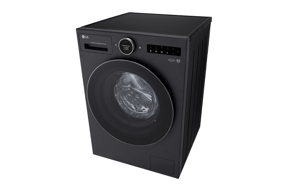 LG 11kg/6kg Kuivaava pesukone (Musta) | Energialuokka A/A, Steam+™, AI Wash™ 2.0, TurboWash™, Smart Diagnosis™ Wi-Fi-yhteydellä, Tässä uudessa LG:n pesukone-kuivausrummussa on suuri 11 kg:n pyykkikapasiteetti ja 6 kg:n kuivauskapasiteetti.Parhaan energialuokan A/A ansiosta sekä pesussa että kuivauksessa yhdistettynä uusiin omin, WHX9516TBC, thumbnail 9