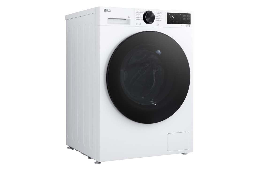 LG 9kg Pyykinpesukone (Valkoinen) | Energialuokka A, Auto Dose, TurboWash™360, AI DD™, Smart Diagnosis™ ja Wi-Fi, Tämän LG-pesukoneen kapasiteetti on suuri, 9 kg, joten voit pestä paljon vaatteita samaan aikaan ja automaattinen annostelu, TurboWash360™ ja Steam™, F4X5509TLB, thumbnail 8