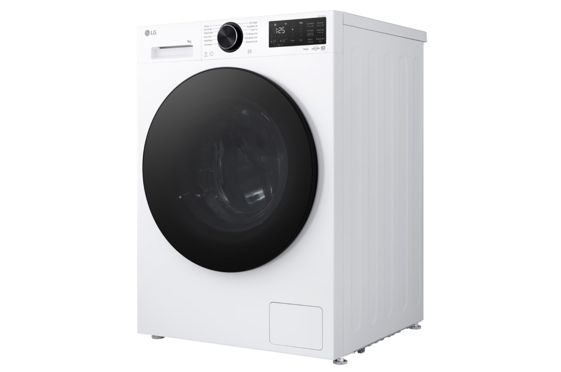 LG 9kg Pyykinpesukone (Valkoinen) | Energialuokka A, Auto Dose, TurboWash™360, AI DD™, Smart Diagnosis™ ja Wi-Fi, Tämän LG-pesukoneen kapasiteetti on suuri, 9 kg, joten voit pestä paljon vaatteita samaan aikaan ja automaattinen annostelu, TurboWash360™ ja Steam™, F4X5509TLB, thumbnail 10